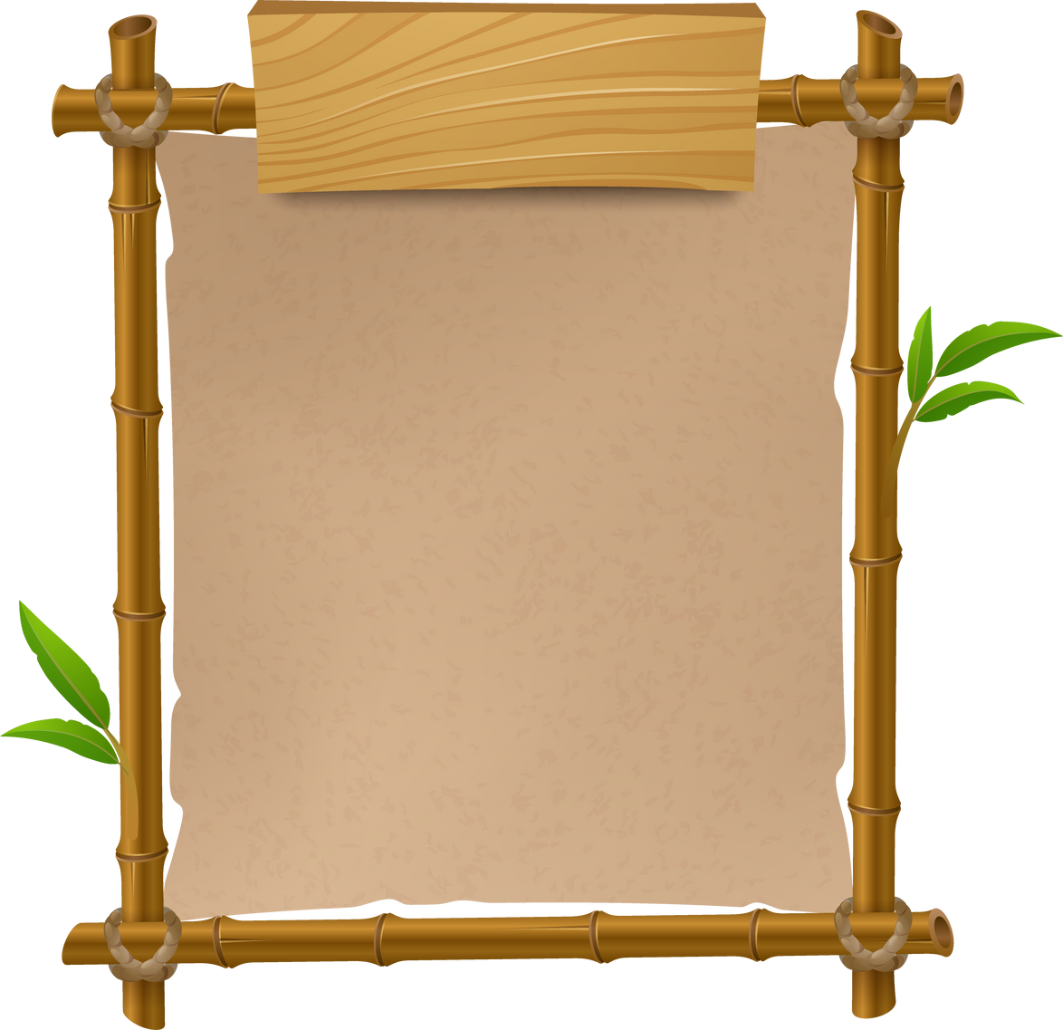 Bamboo Frame for Menu Ui